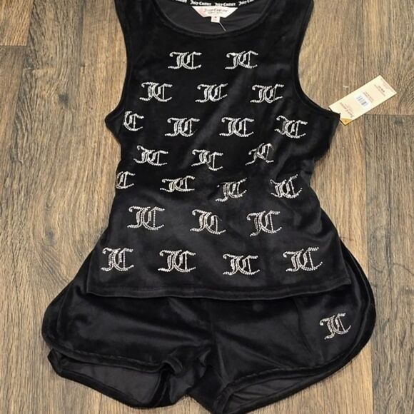 Juicy Couture JC Rhinestone Tank & Short PJ Set - Picture 5 of 7